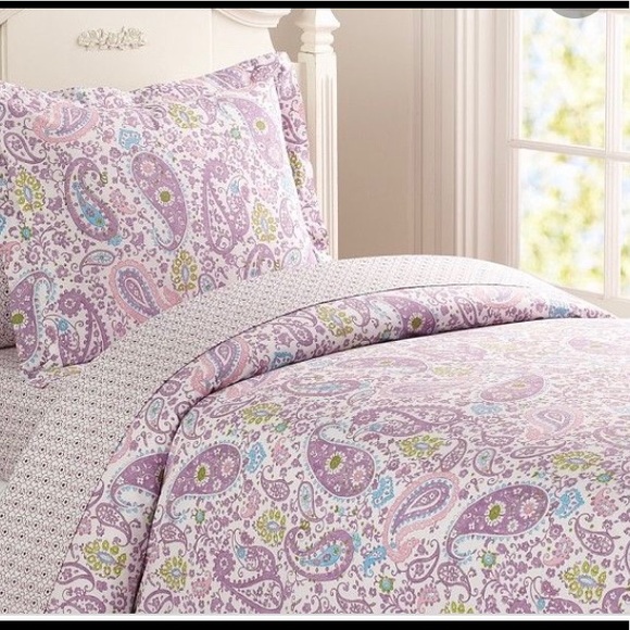 Pottery Barn Kids Samantha TIE UP Pink Paisley Pillow Sham NWOT